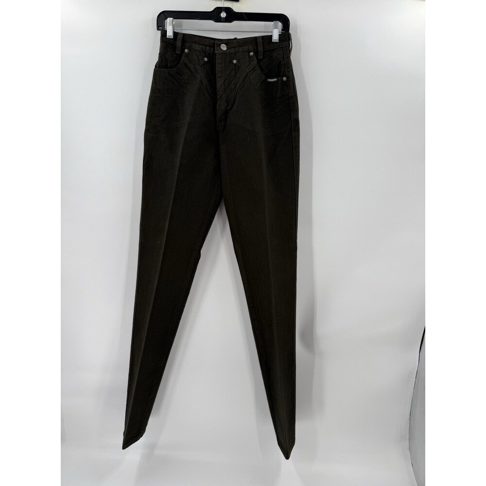 Vtg Rough Rider Jeans 9 27"x36" Circle T Western Rodeo High Waist Cowgirl Black